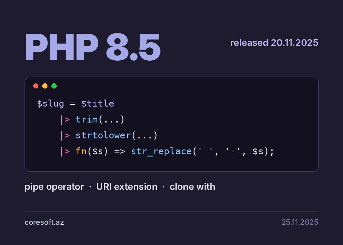 PHP 8.5 buraxıldı: proqramçılar üçün nələr dəyişdi