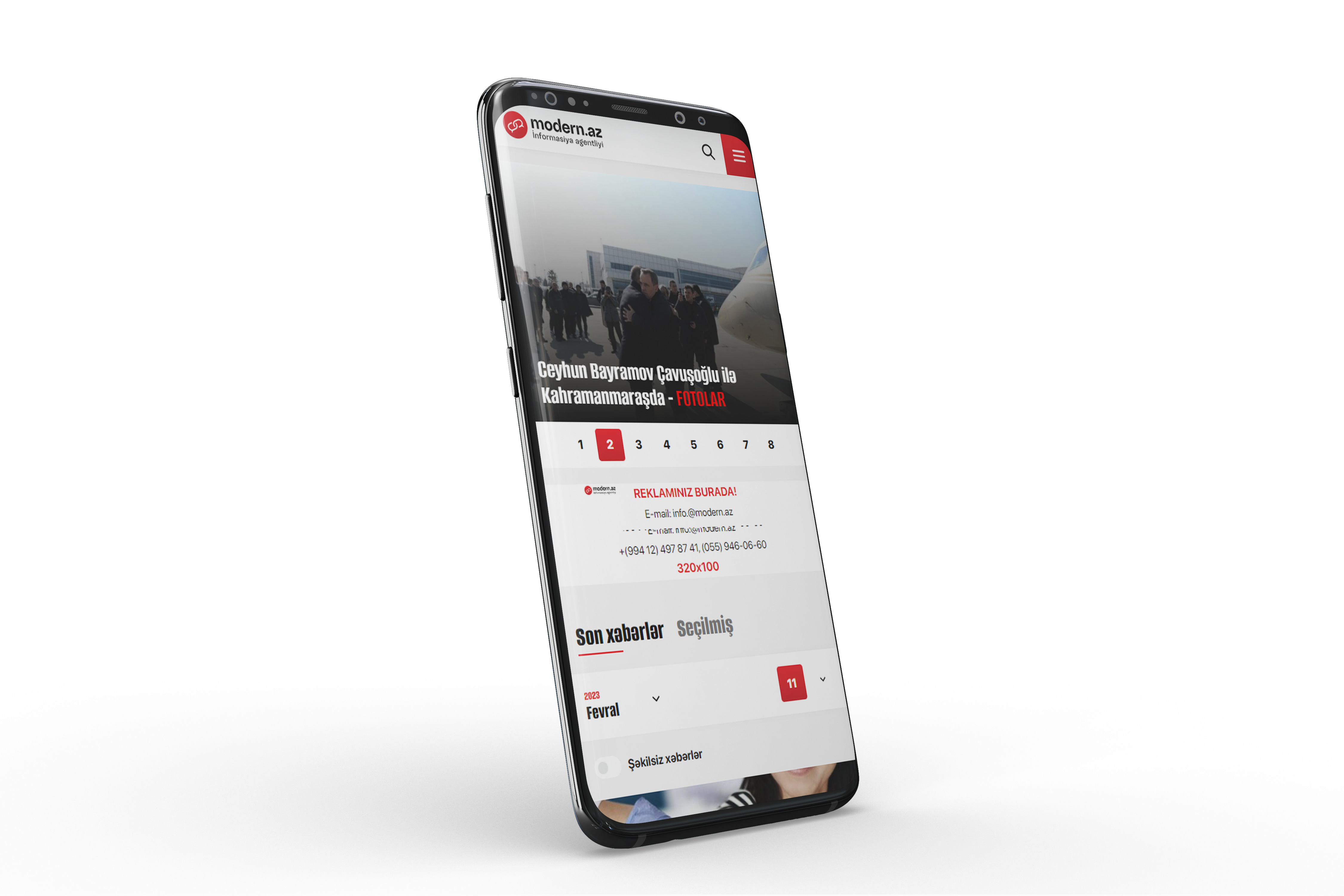 Modern.az İnformasiya Agentliyi üçün veb-sayt