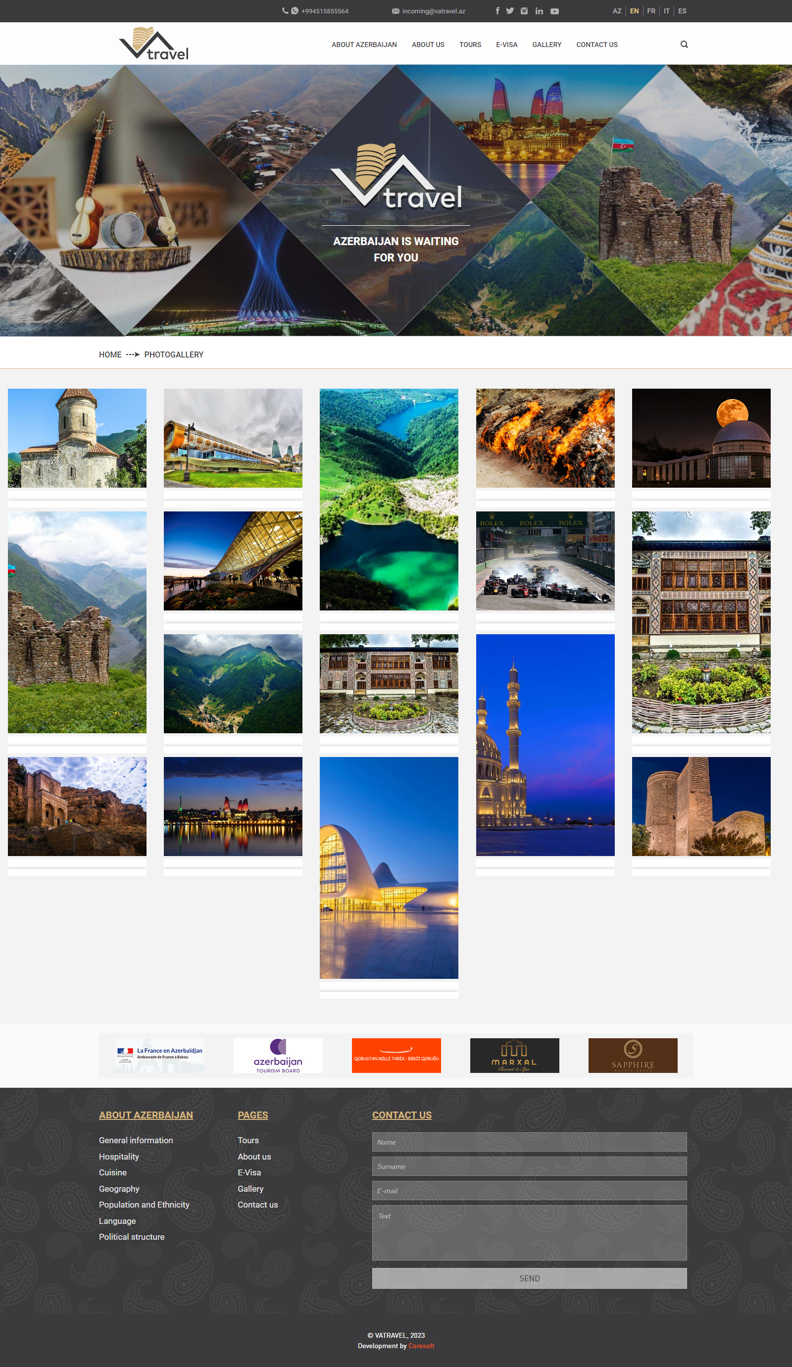 Vatravel.az üçün veb-sayt