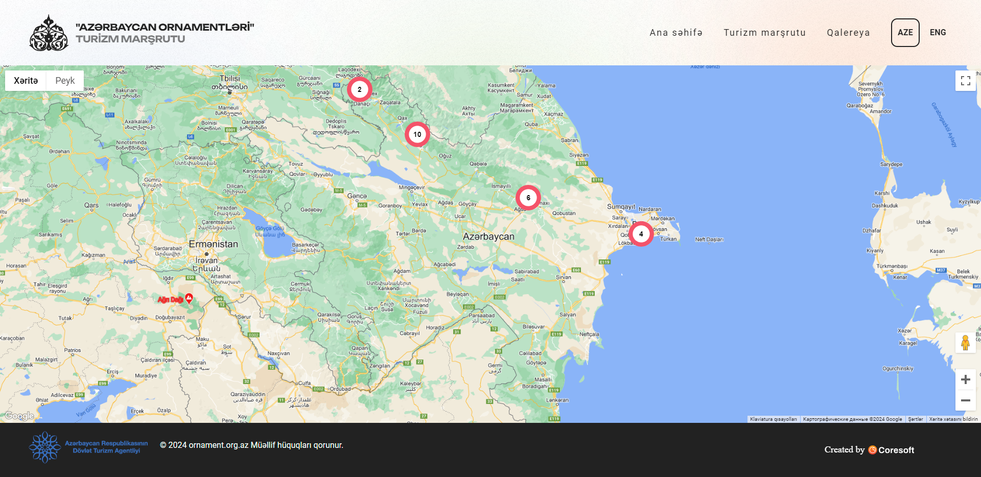 "AZƏRBAYCAN ORNAMENTLƏRİ" TURİZM MARŞRUTU üçün veb-sayt