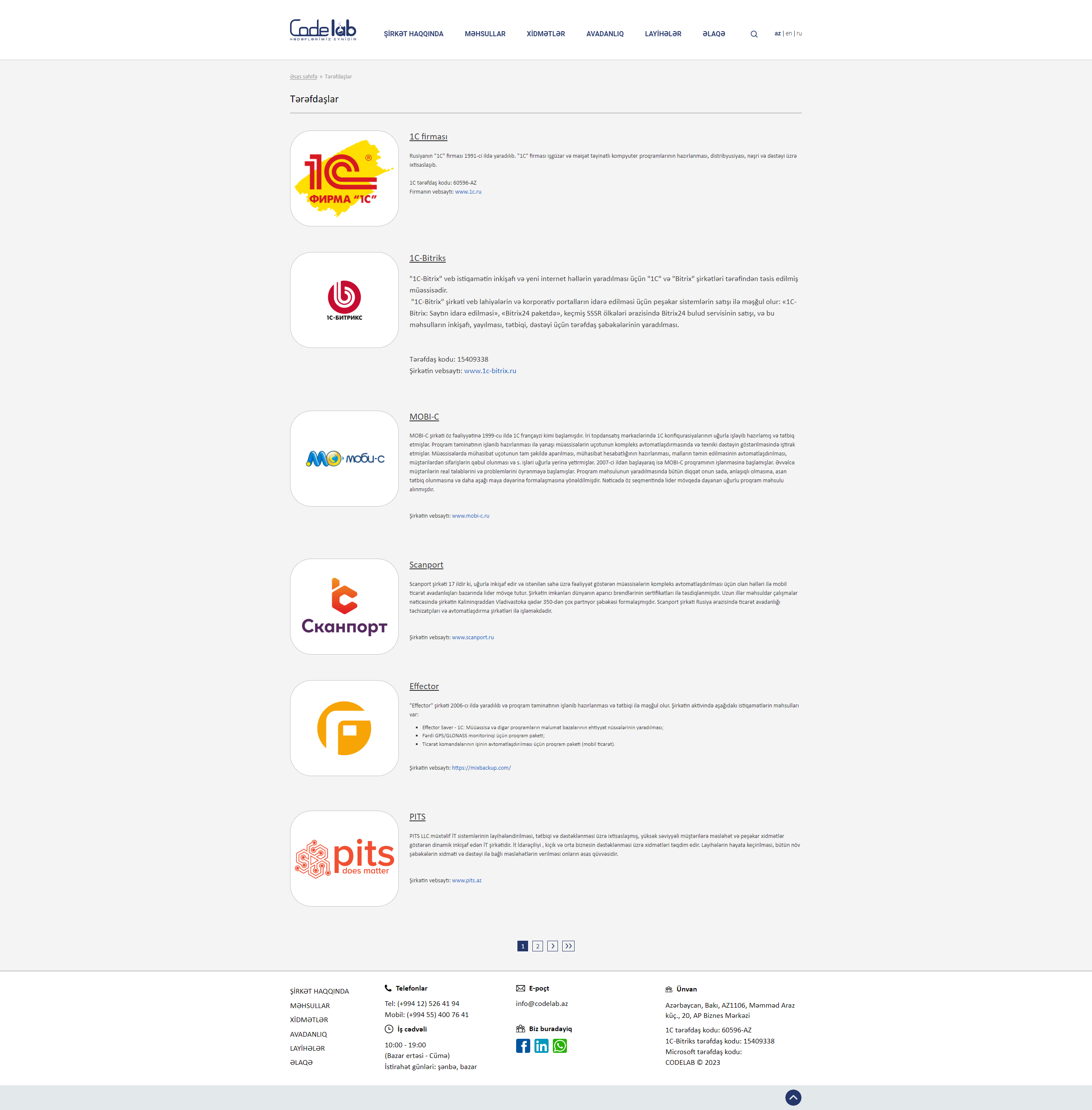 Codelab MMC üçün veb-sayt