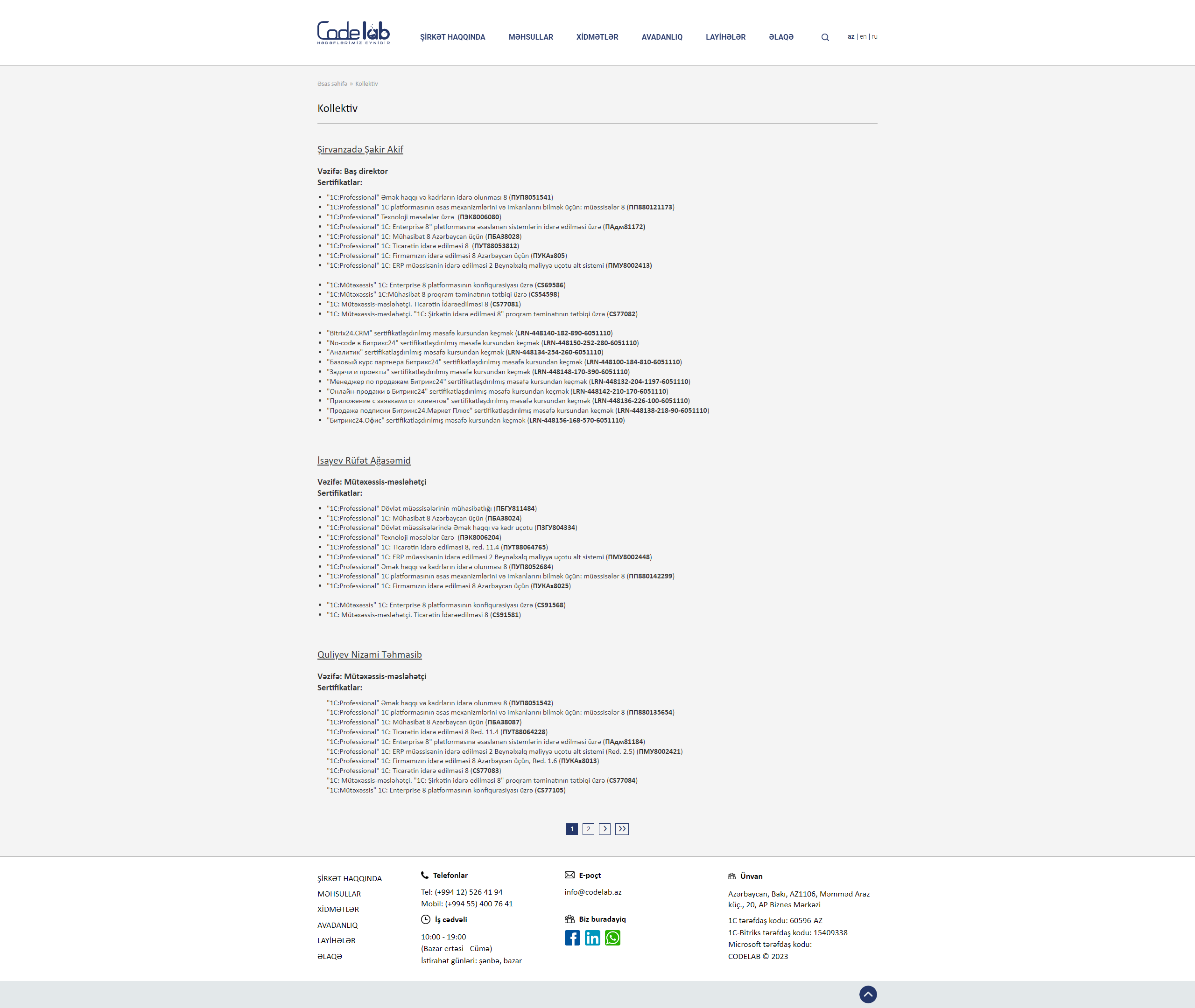 Codelab MMC üçün veb-sayt