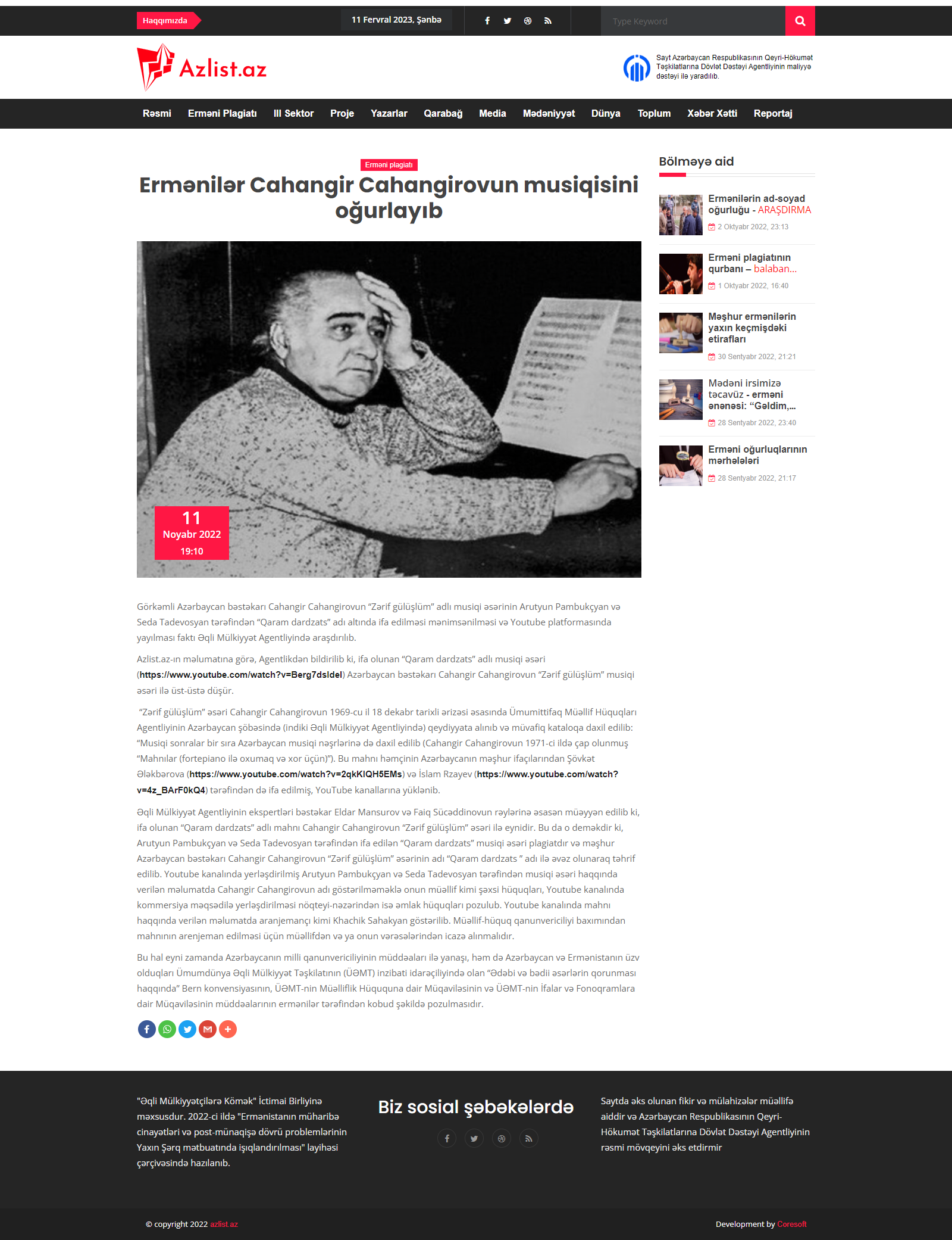 Azlist.az üçün veb-sayt