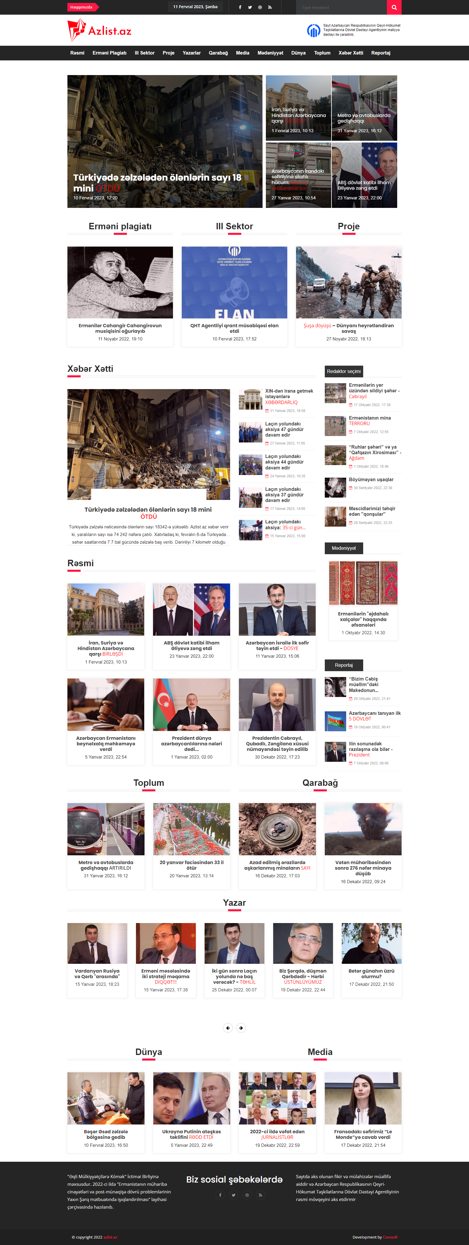 Azlist.az üçün veb-sayt