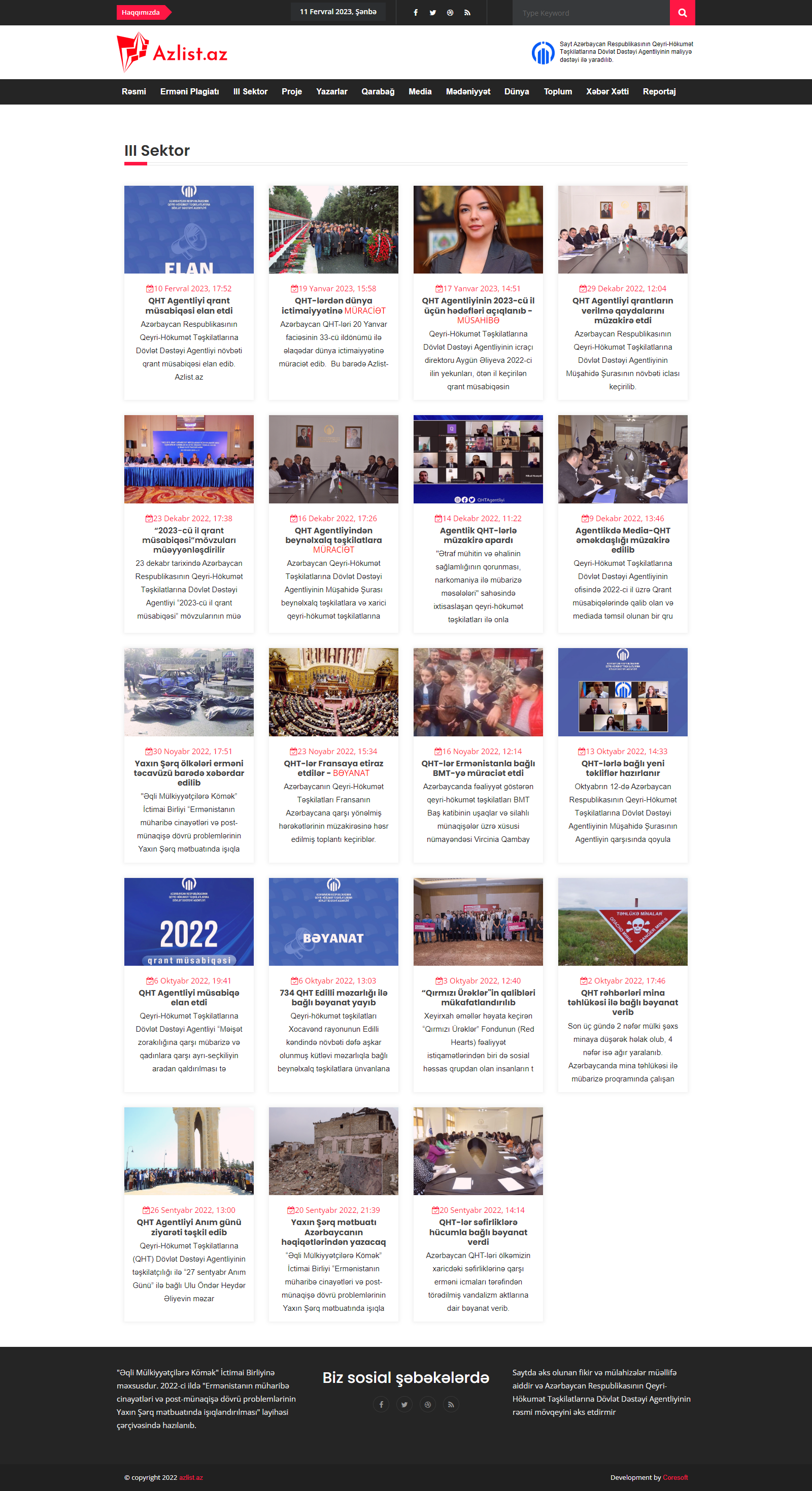 Azlist.az üçün veb-sayt