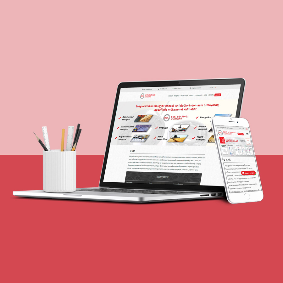 "BEST BEARINGS COMPANY" MMC üçün veb-sayt