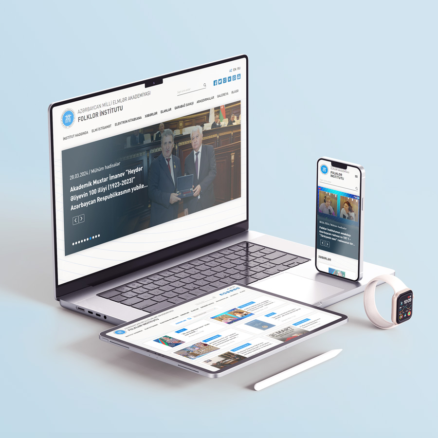 Azərbaycan Milli Elmlər Akademiyasının Folklor İnstitutu üçün veb-sayt