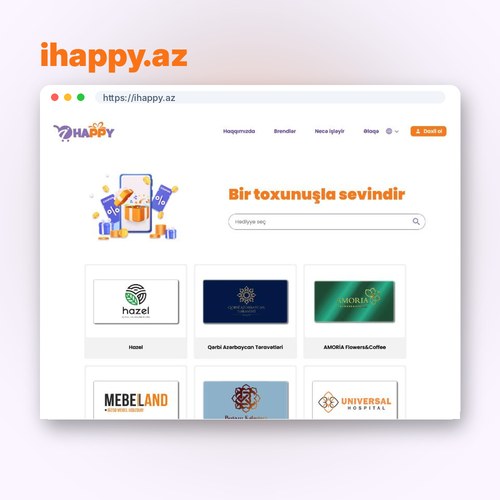 iHappy rəqəmsal hədiyyə kartları platforması